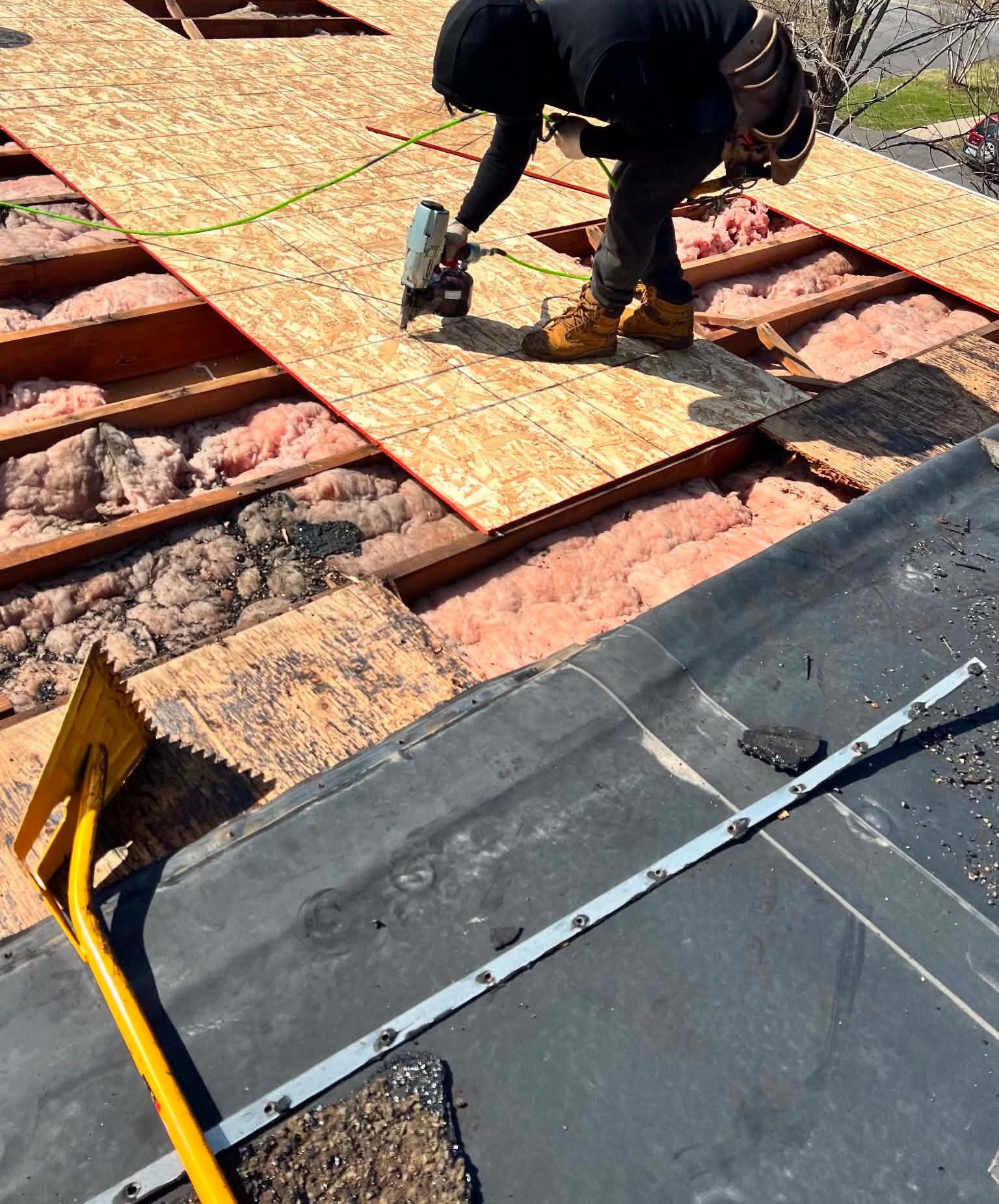 Completed roof area