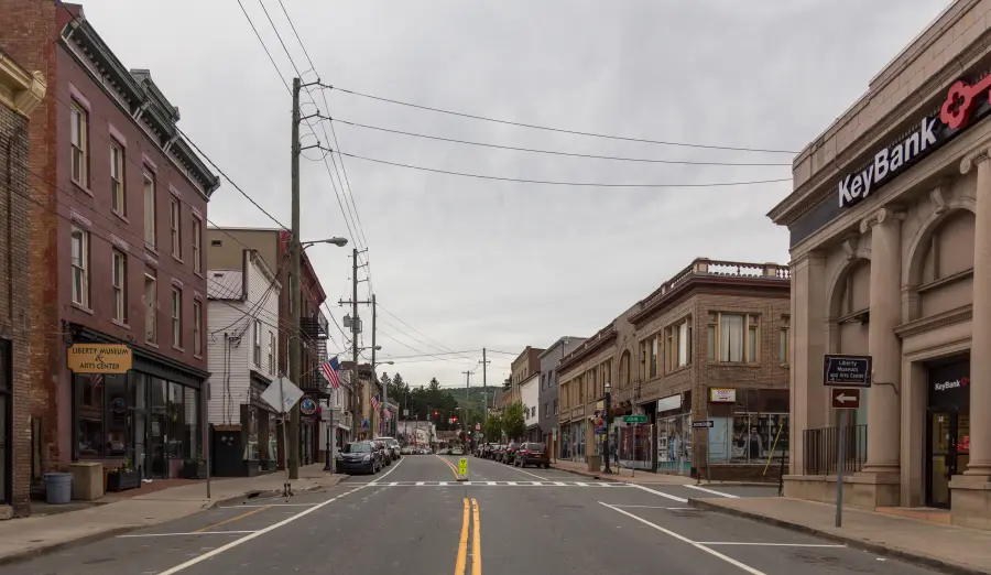 Main Street in downtown Liberty, New York
